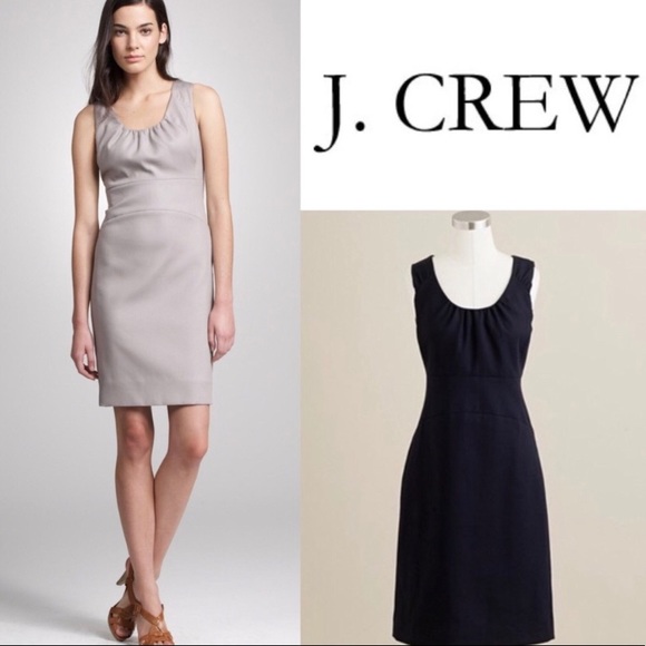 J. Crew Navy Allura Scoop Neck Sheath Dress - Picture 3 of 9